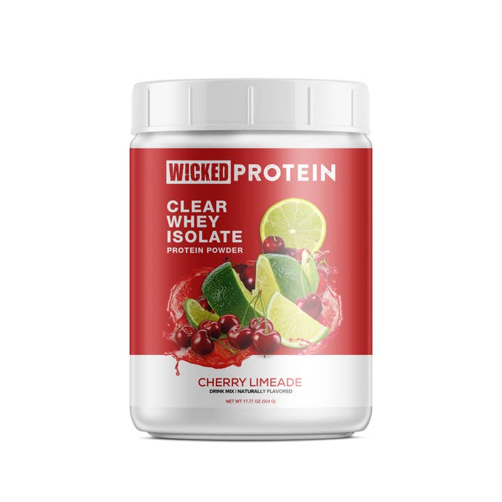 WICKED Cherry Limeade Clear Whey Isolate Protein Powder (PRE ORDER) for wholesale by WICKED Protein
