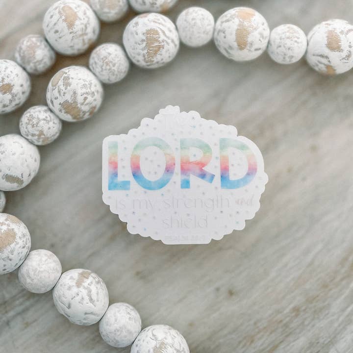 Savannah and James Co - Wholesale Sticker - The Lord Is My Strength Clear Vinyl, Sticker, 3x3 in.1