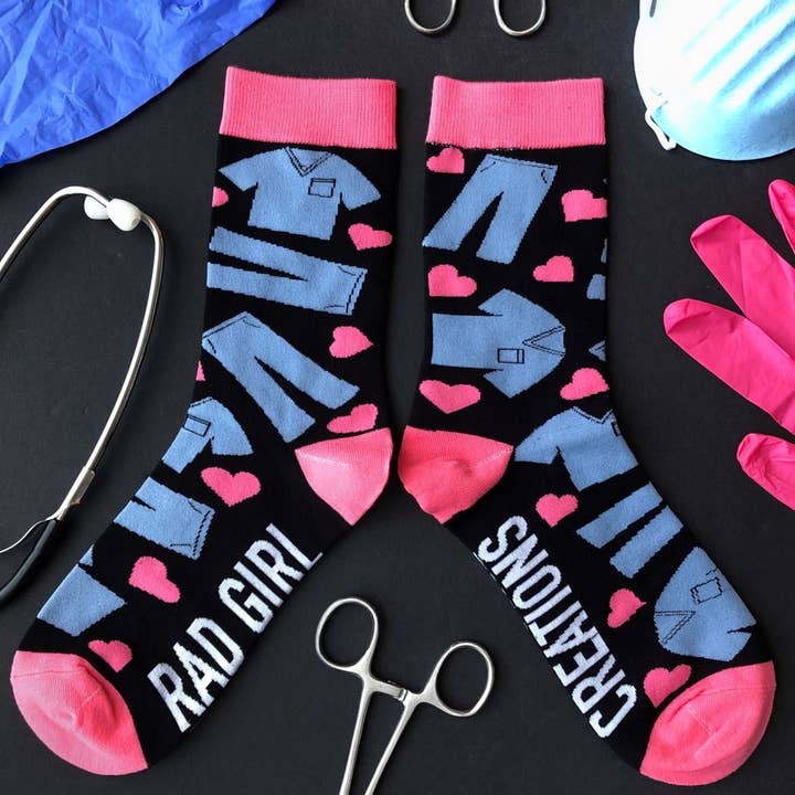 Rad Girl Creations - Wholesale Socks - Unisex - I Love Scrubs Socks