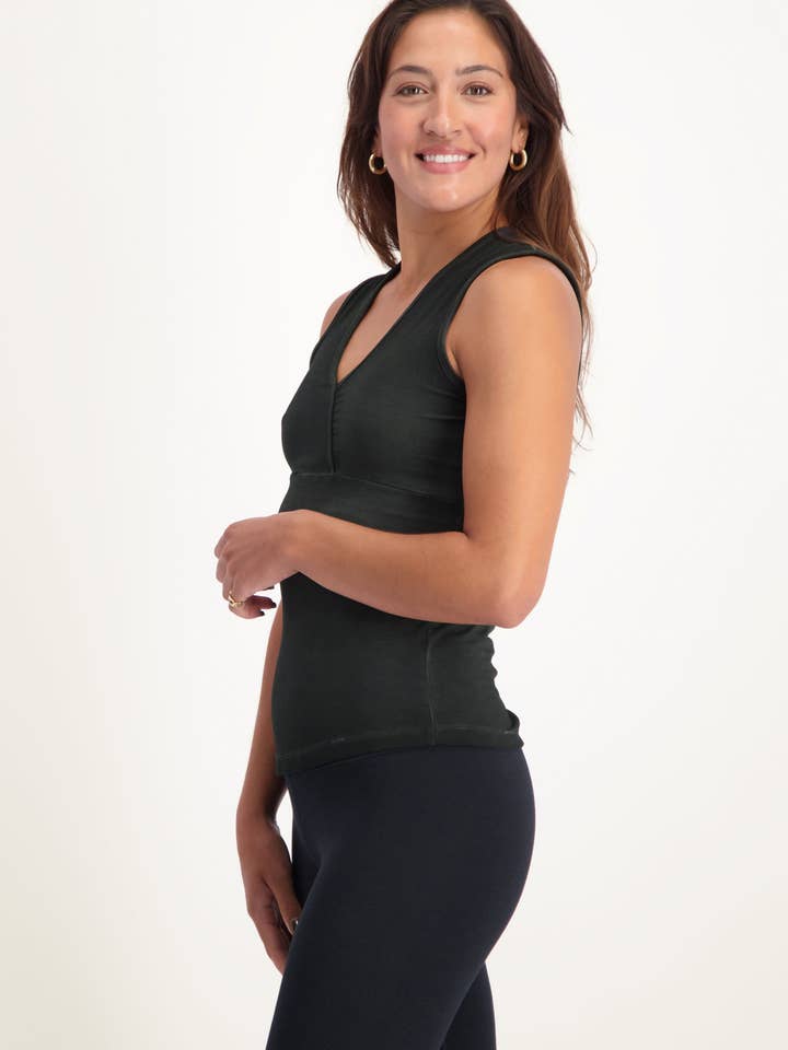 Urban Goddess - Wholesale Athletic Top - Women's - Namaste Yoga Top - Off Black2