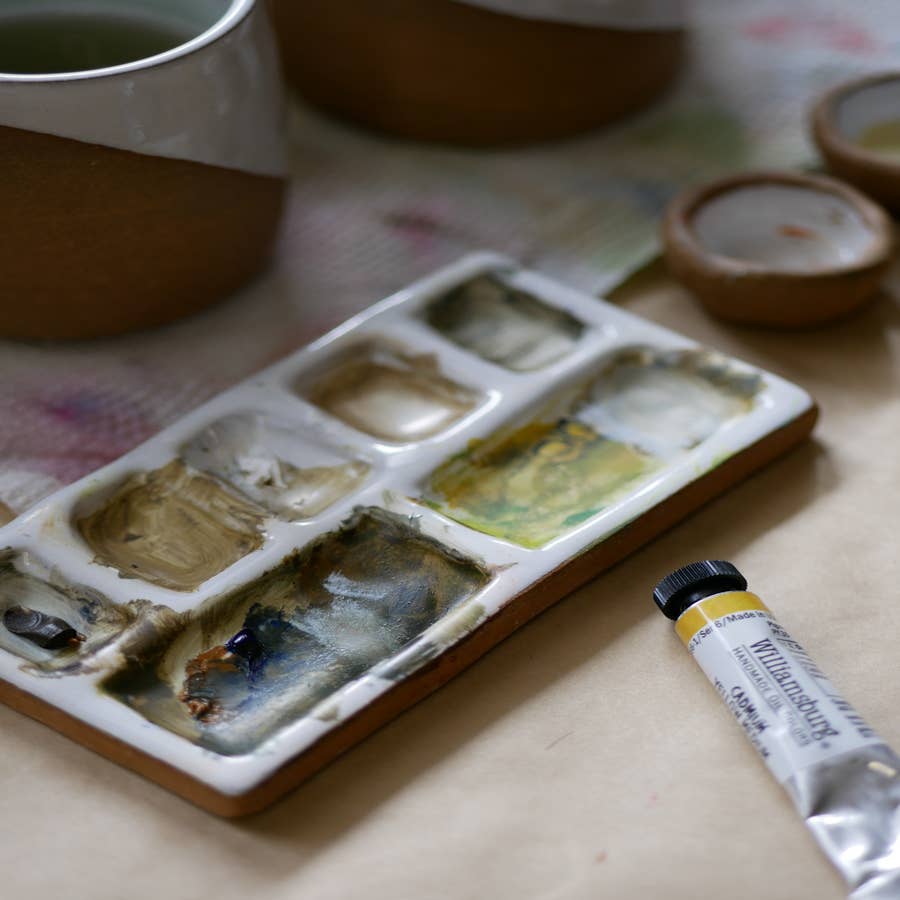 Wills Watercolor Wells Ceramic Palette – Case for Making