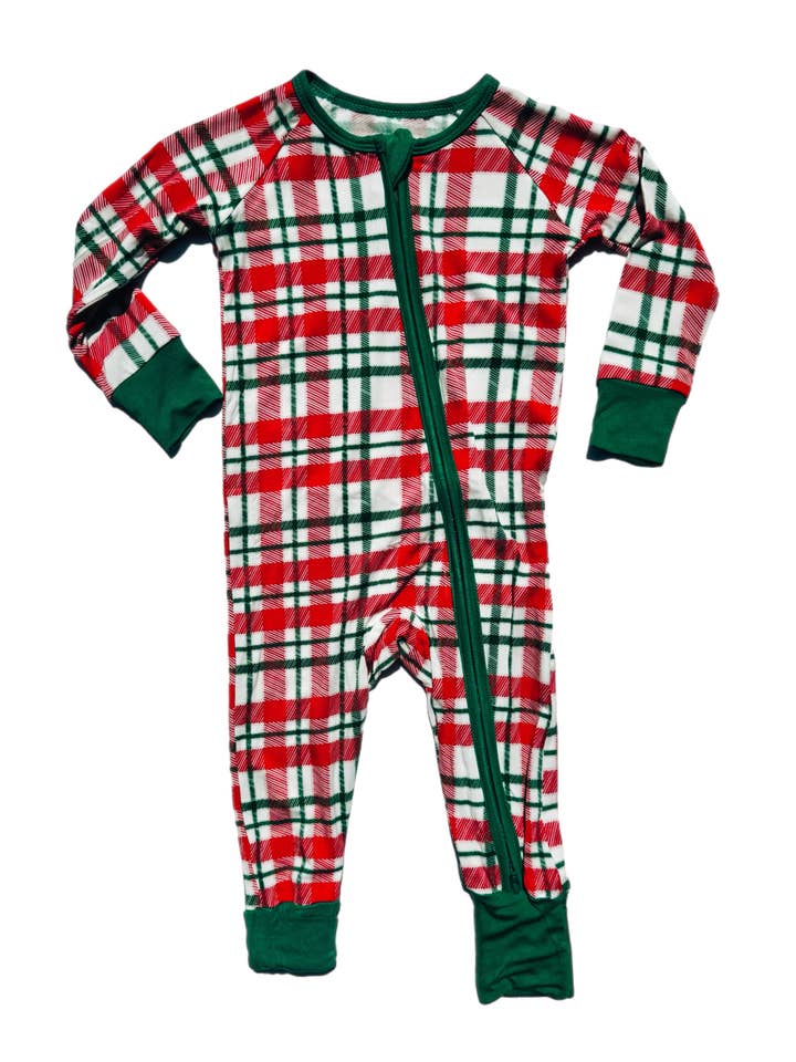 rainbow + co - Wholesale Jumpsuit - Baby - Traditional Plaid Zippies