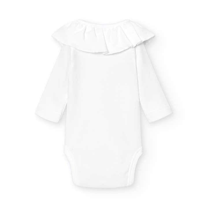 Babidu – wholesale Bodysuit (non-footed) – Baby – Ruffle Neck Crossover Baby Bodysuit