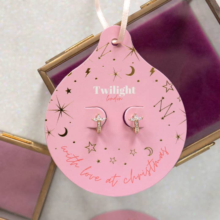 Lily Mini Huggie Earring Christmas Bauble for wholesale by Twilight London