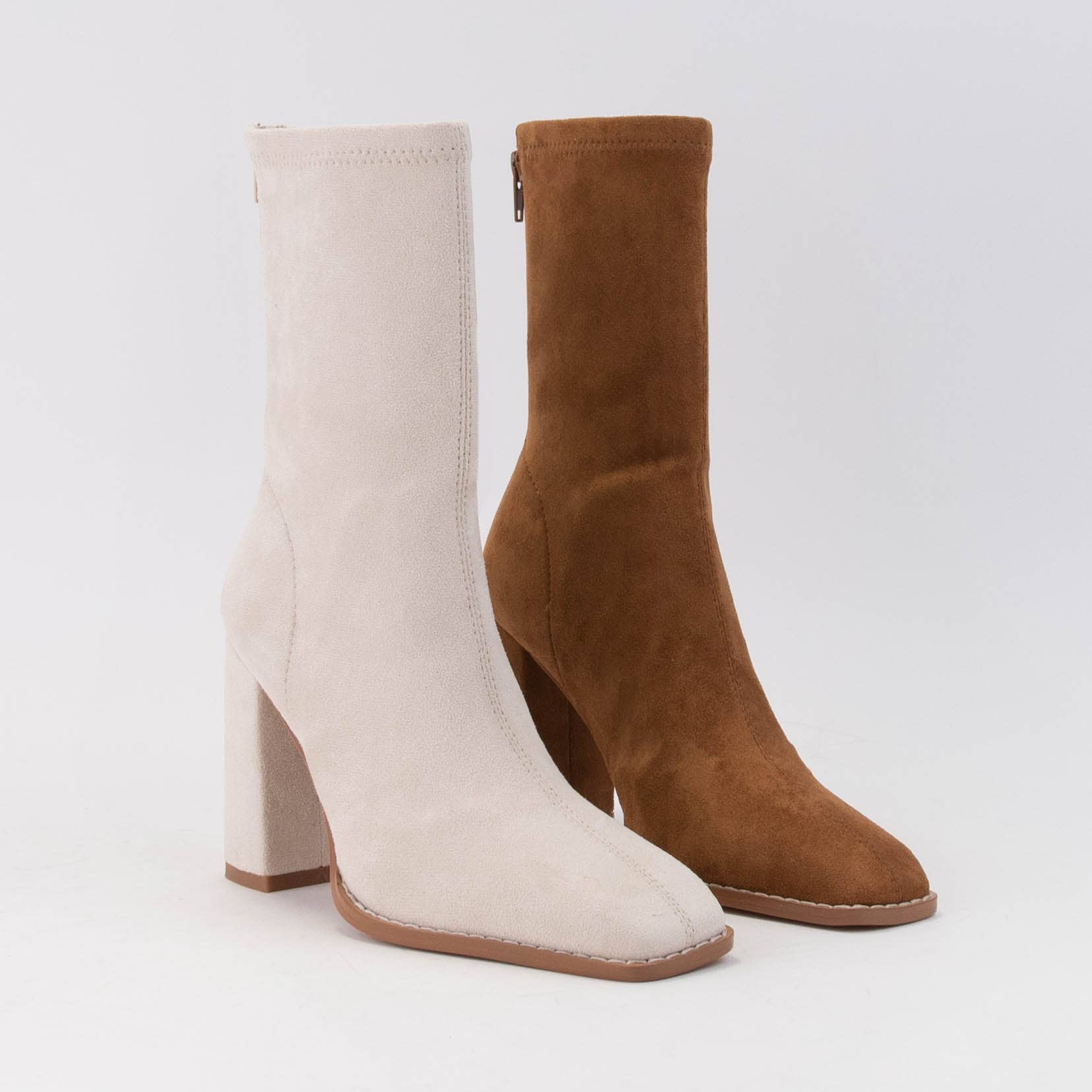 TAN CCOCCI mini pakke | Smalle ankelstøvler med firkantet tå for engroshandel på Faire7