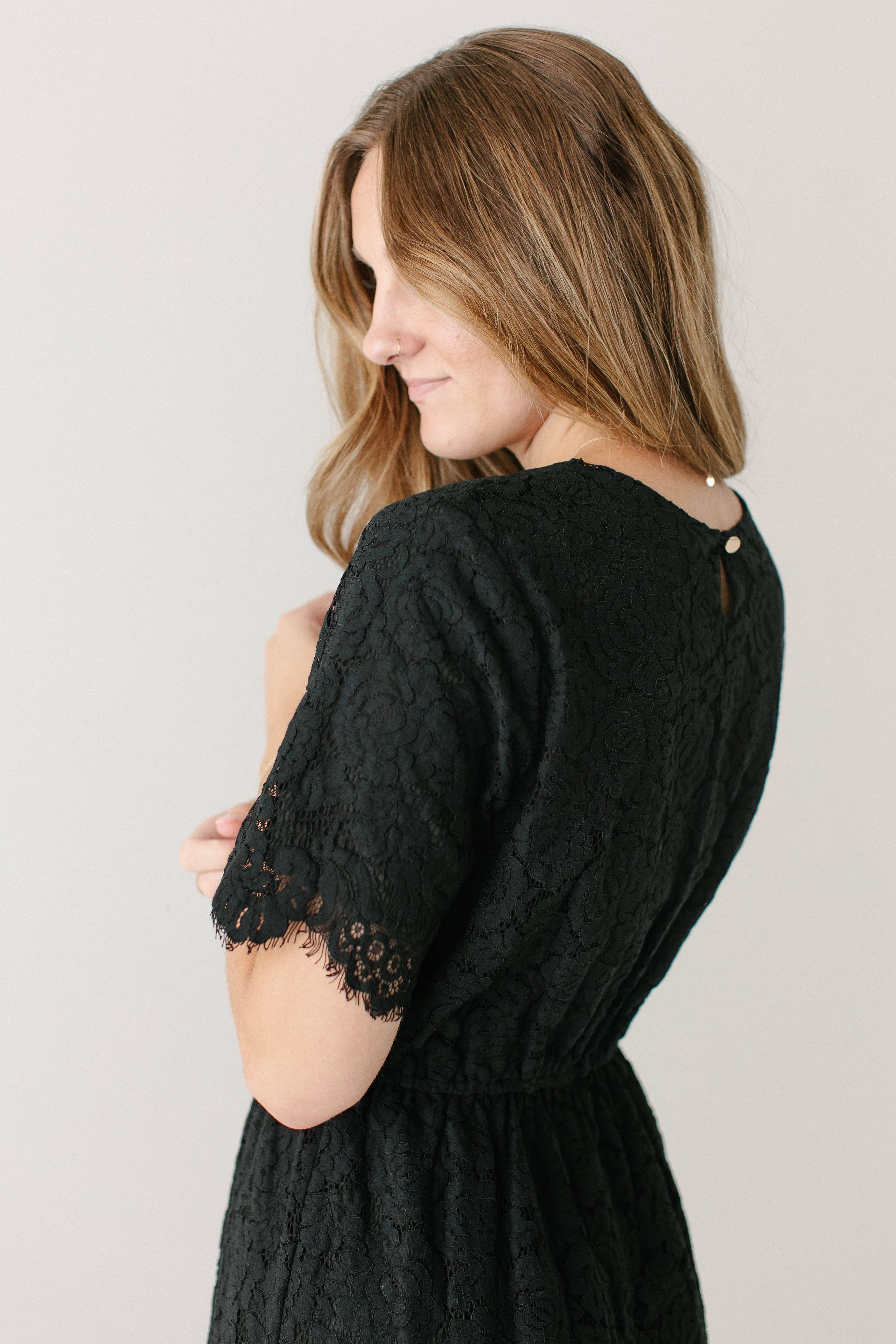 The Main Street Exchange - Wholesale Dress - Women's - 'Odessa' Round Neck Lace Maxi Dress3