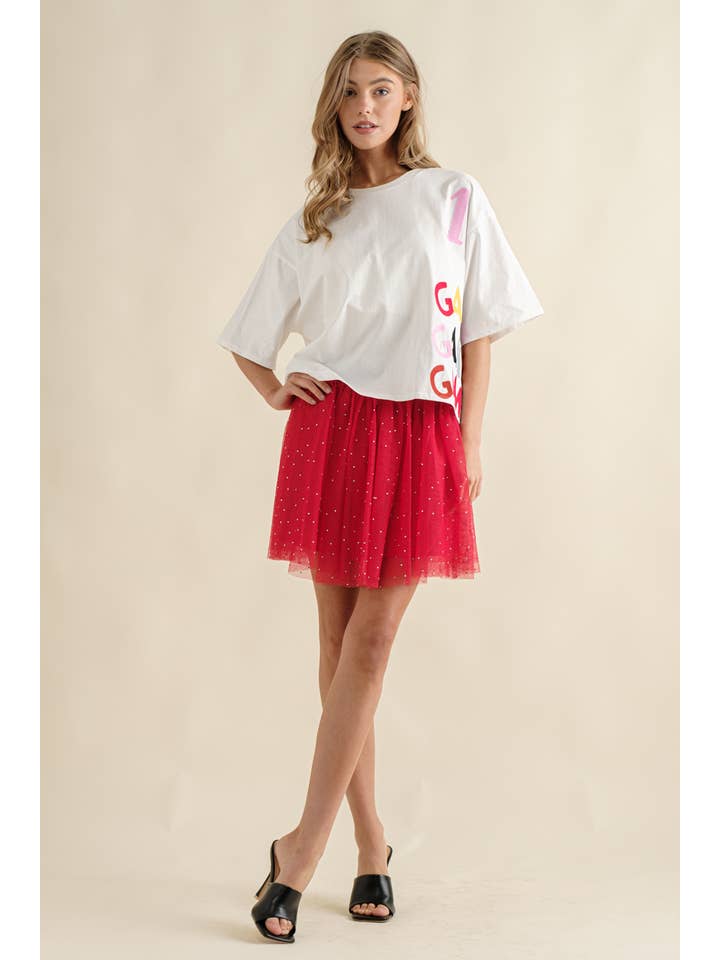 Blue B - Wholesale Skirt - Women's - 32530S - Elastic Waist Tulle Mesh Mini Skirt3