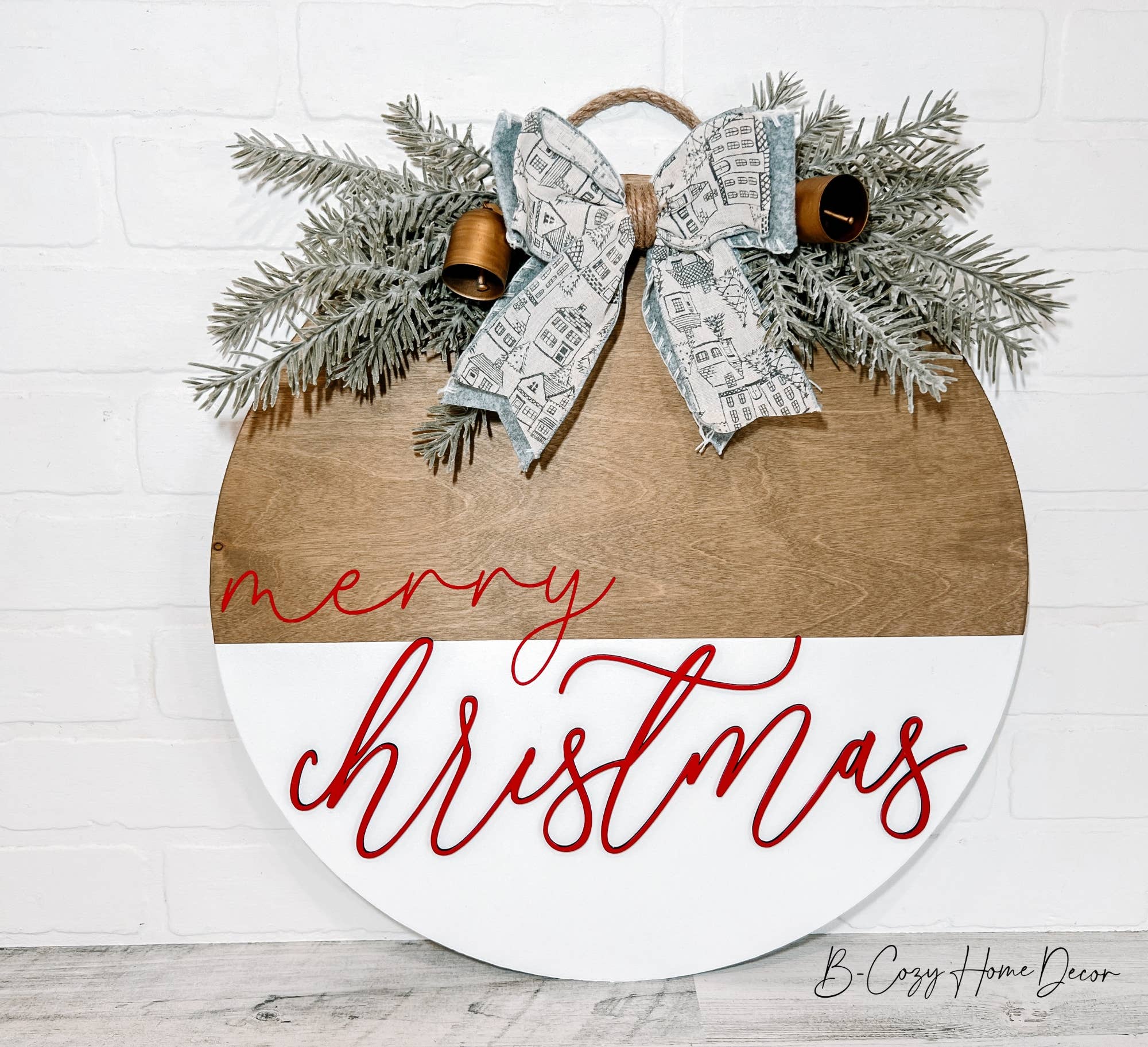 B-Cozy Home Decor - Wholesale Door Hanger - Merry Christmas Door Hanger, Vintage Christmas, Holiday Sign3