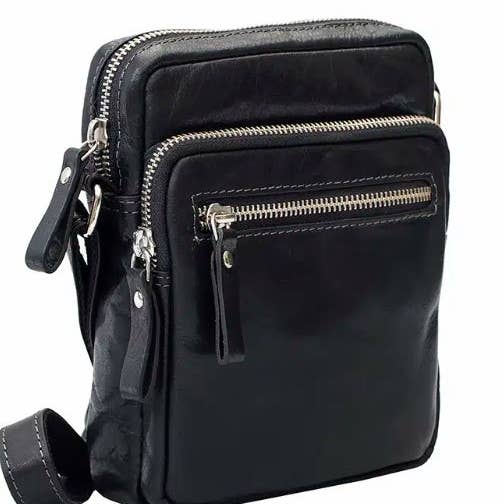 GL10 Bridge Læder Dobbelt Zip Flight Bag - GL10FLIGHTBAG for engroshandel hos PRIMEHIDE