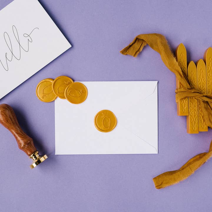 Lemon Wax Seal Stamp Kit for wholesale by Modern Legacy Paper Company