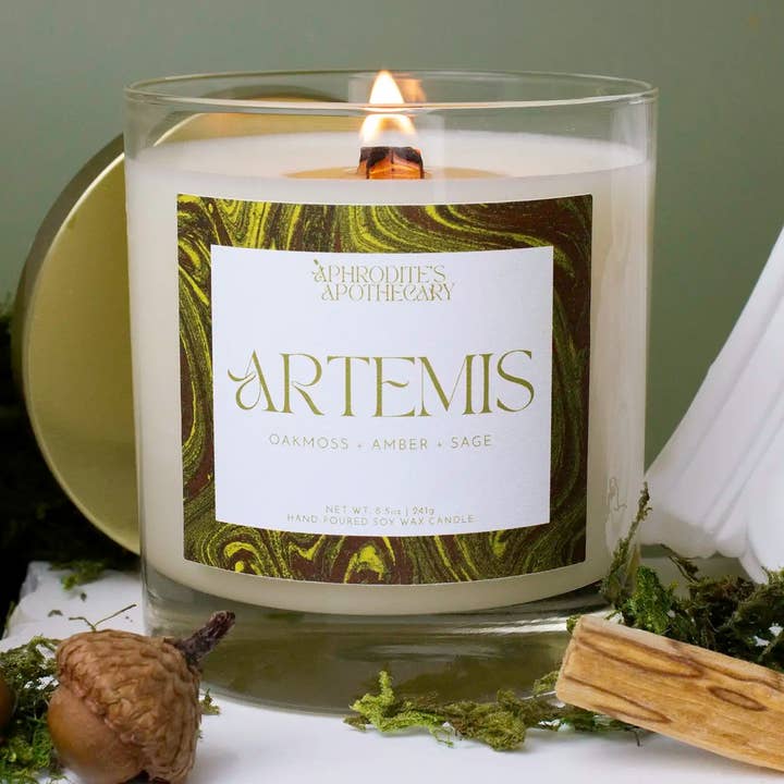 Artemis Candle for wholesale by Aphrodite's Apothecary