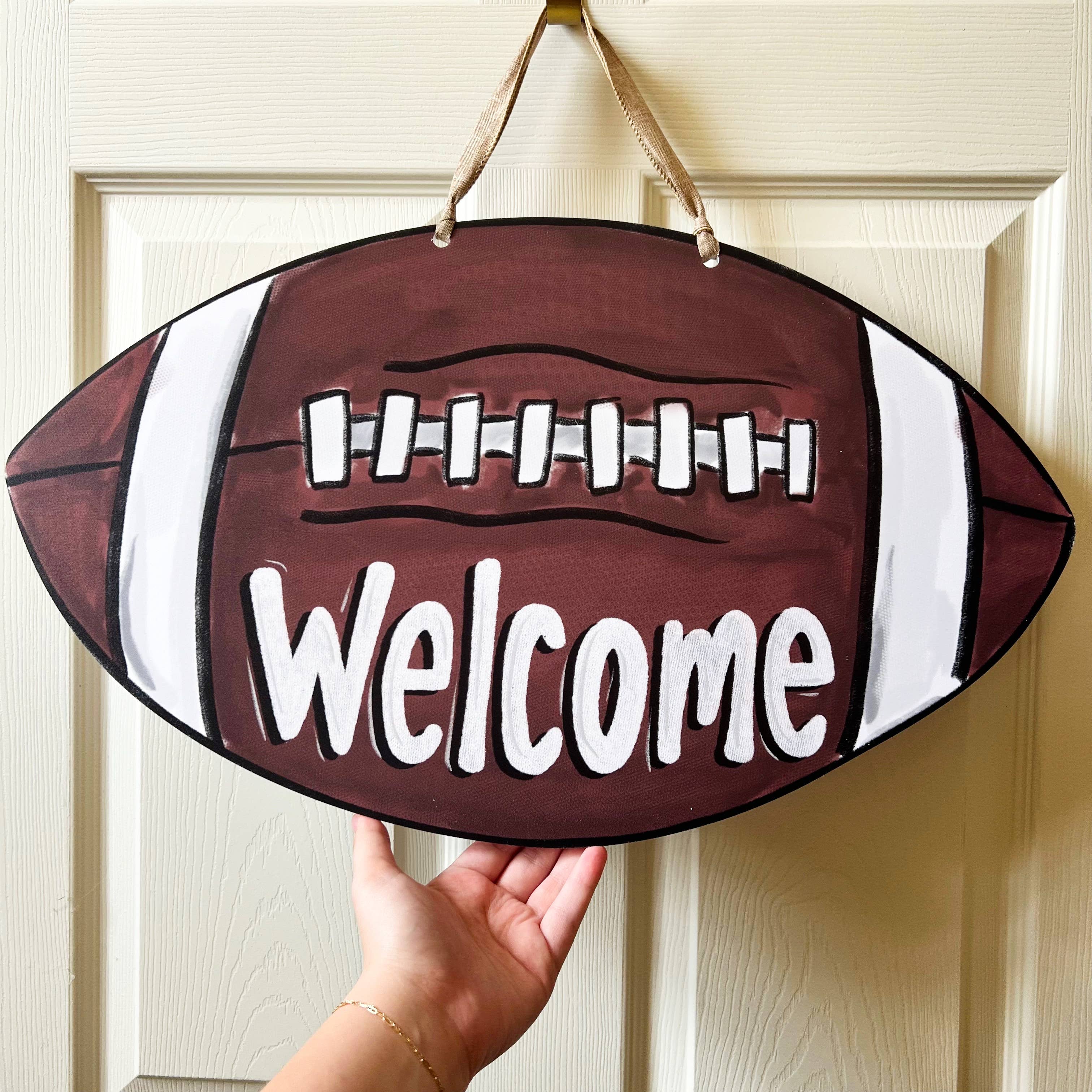 Home Malone - Wholesale Door Hanger - Welcome Football Door Hanger - Tailgate Sports Season Fall3