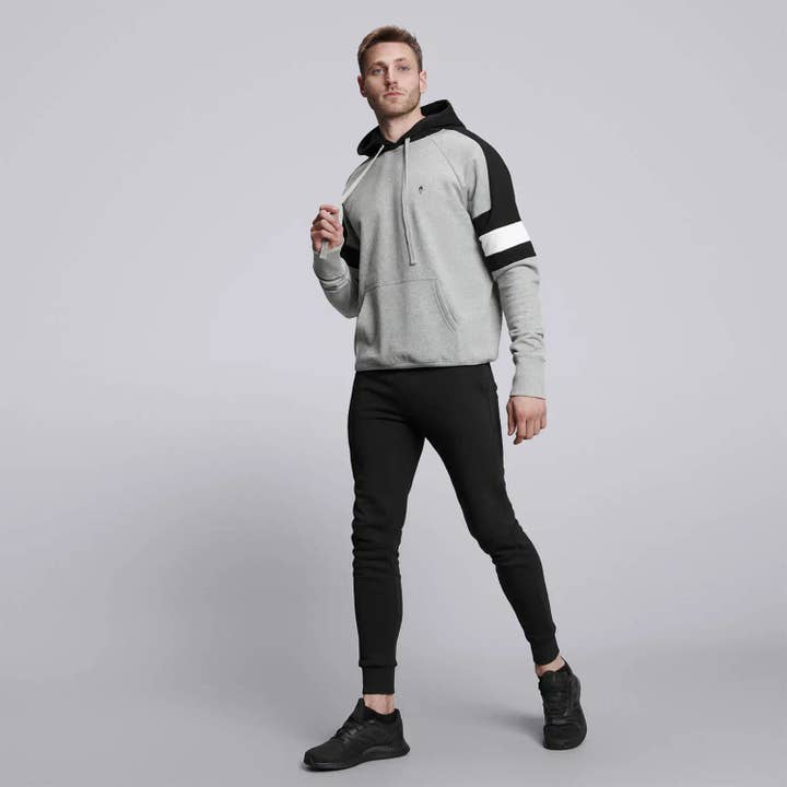 Male Velocity Hoodie - Grey for wholesale by HPE Activewear