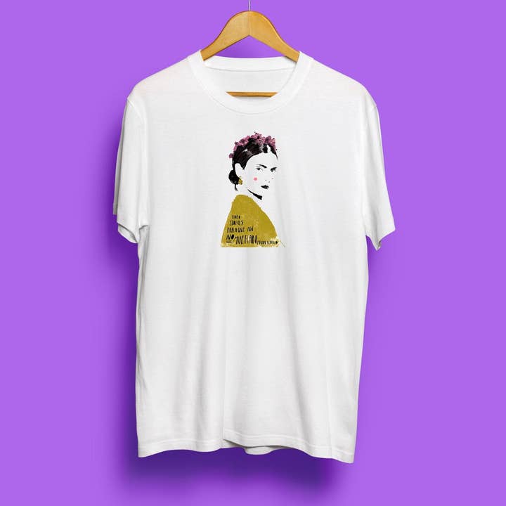 Frida Kahlo t-shirt i 100 % ekologisk bomull för wholesale av #MAISENZA