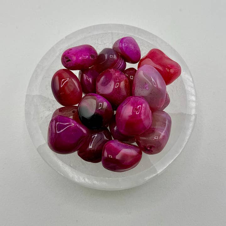 Liv Rocks - Wholesale Spiritual Stone/Crystal - Tumbled Pink Agate Crystals1