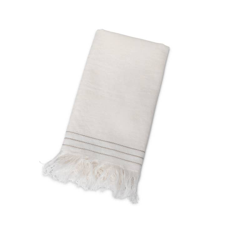 Park Hill Collection Fringed Linen/Cotton Blend Napkin for wholesale by Park Hill Collection