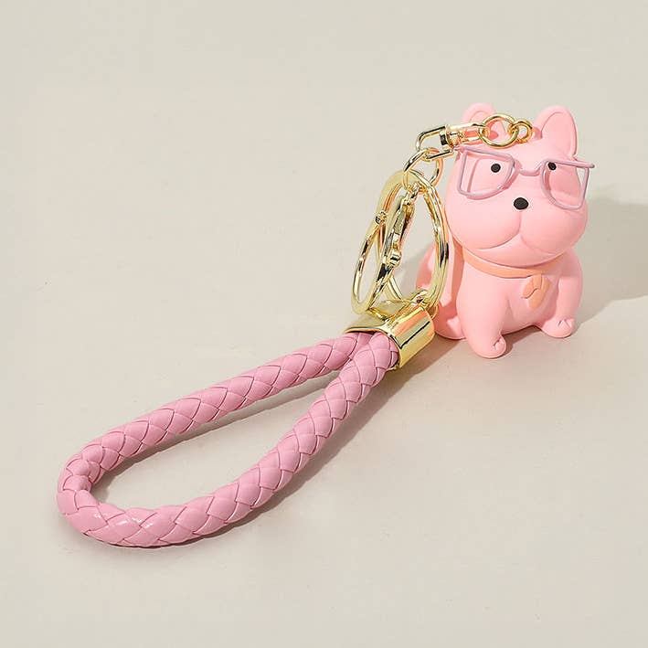 Sensibling Corp. - Wholesale Keychain - Women's - 12PCS - Cute Dog Braided Loop Keychains / Bag Charms1