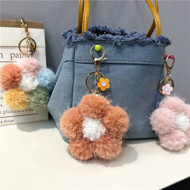 VividLux - Wholesale Keychain - Women's - Plush Flower Keychain Bag Charm8