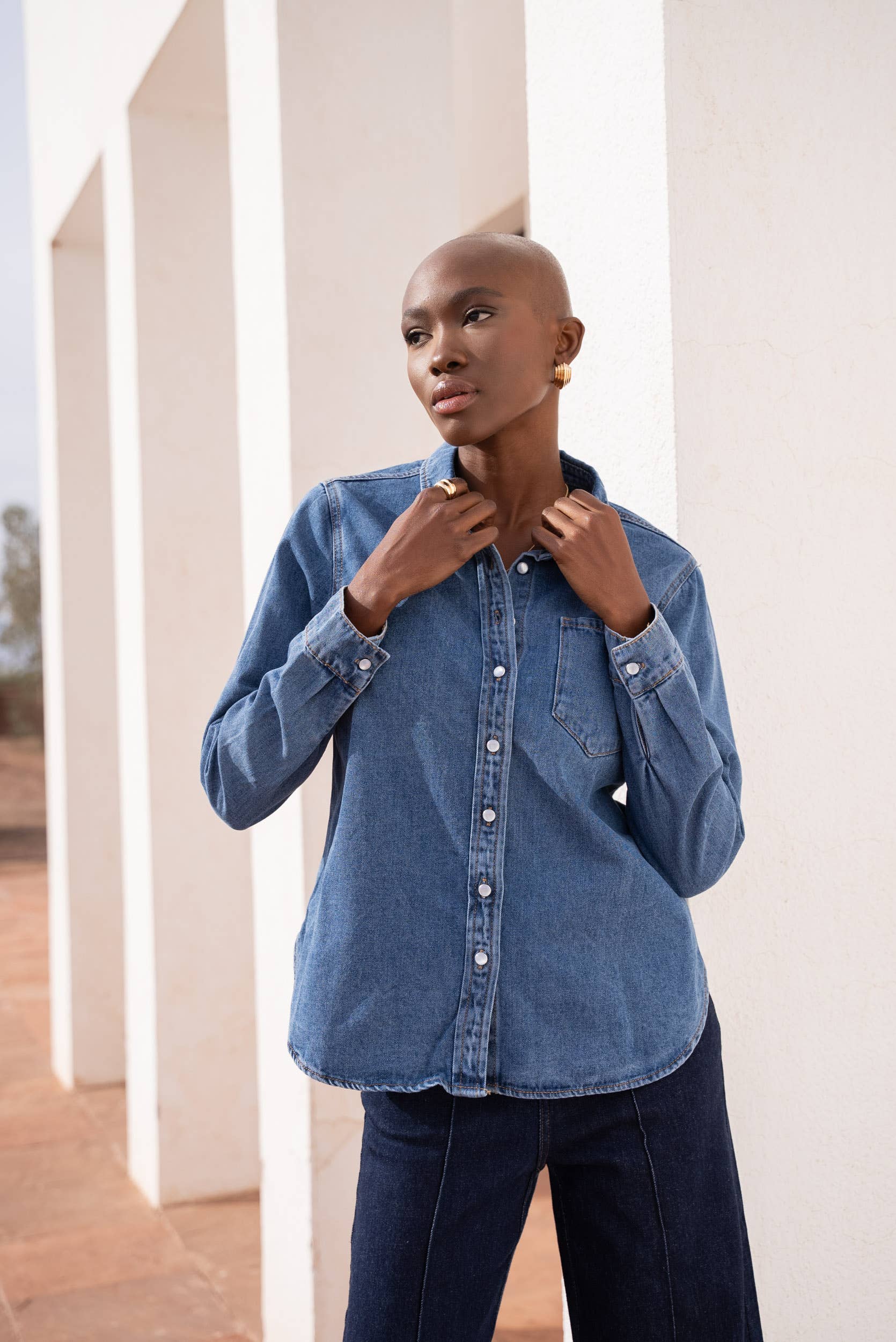 Oraije Paris - Venta al por mayor Camisa con botones - Mujer - Camisa de mezclilla Celia7