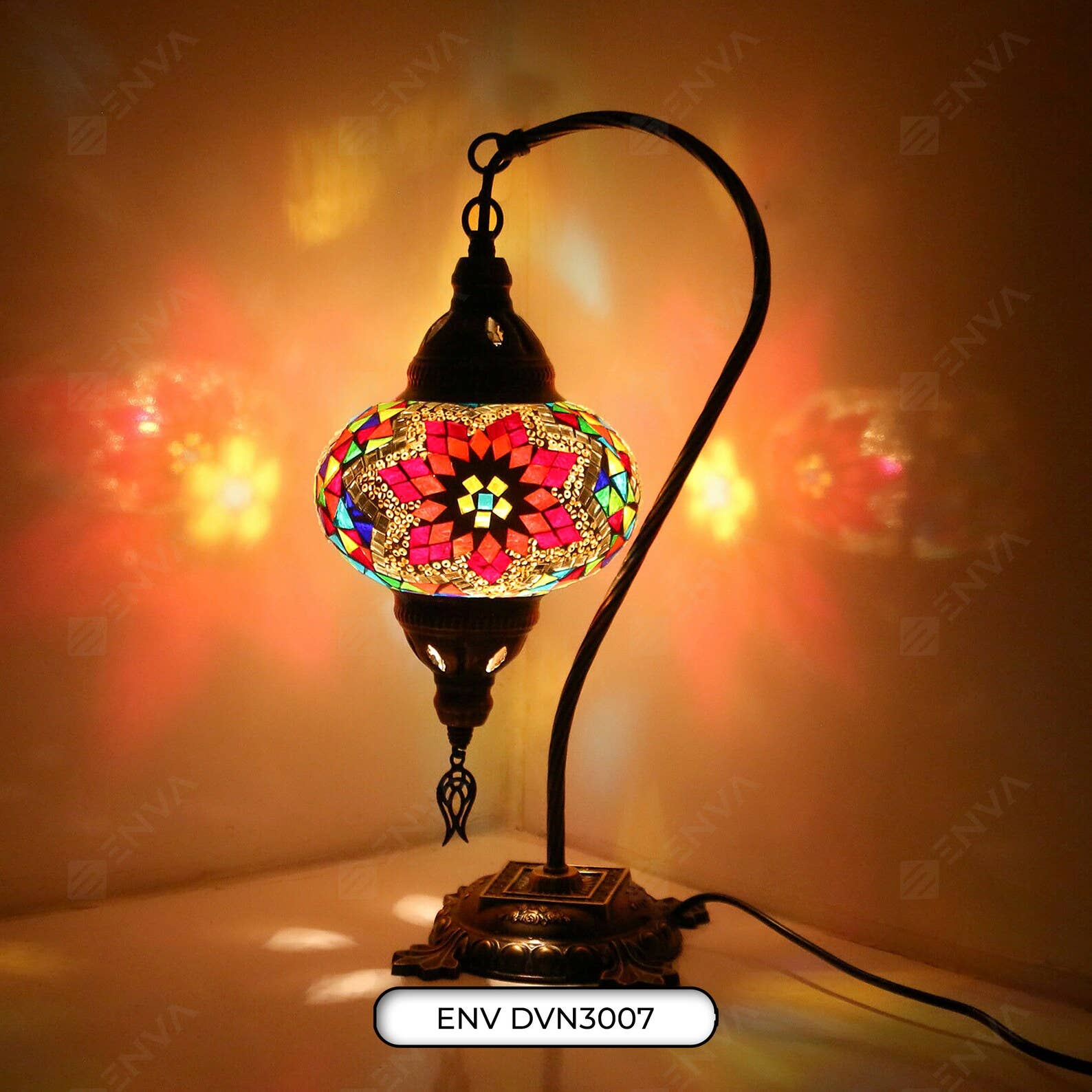 Turkish Lamp Depot - Wholesale Accent/Desk Lamp - Assorted Mosaic Turkish Lamps - 6 Pcs Bundle3