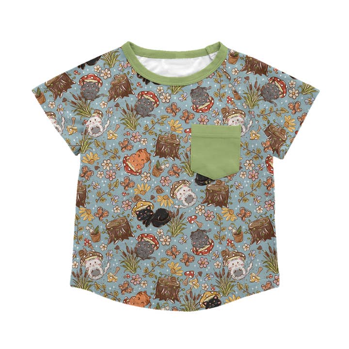 Maglietta Tasca Mewshrooms Possums per la vendita all'ingrosso da parte di Slumber Sprouts