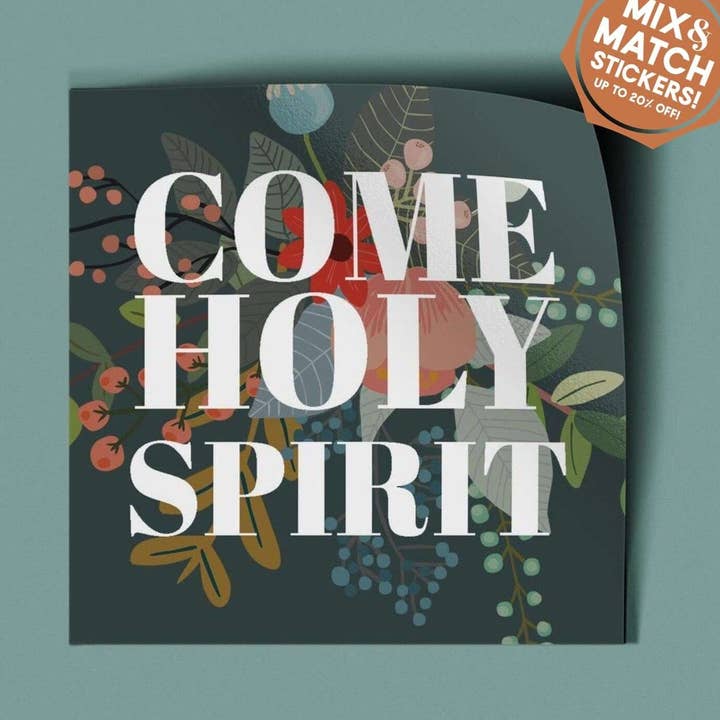 Come Holy Spirit Vinyl Sticker for wholesale by Pink Salt Riot