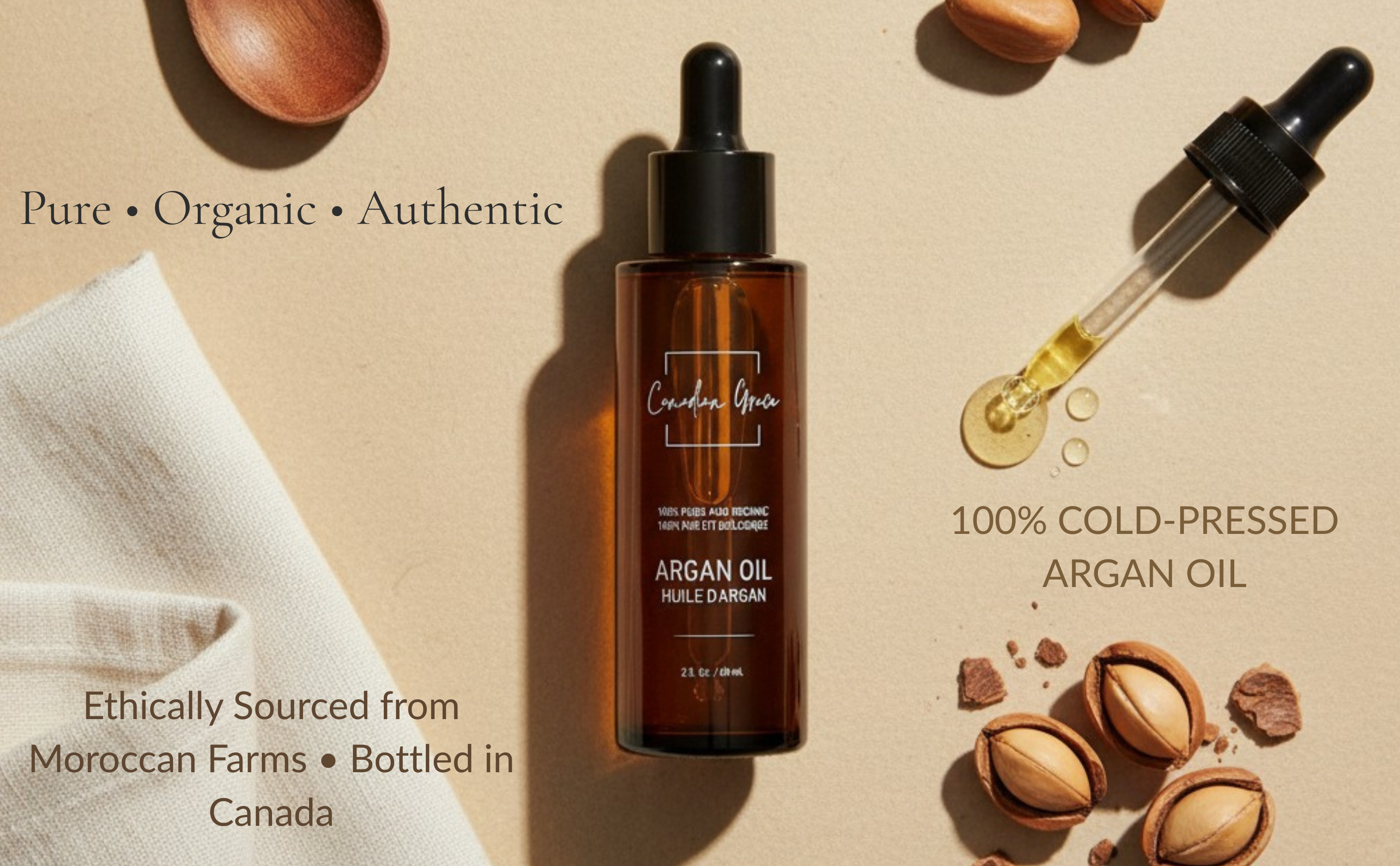 Canadian Grace - Wholesale Anti-Aging Moisturizer - 100%Pure & Organic Argan Oil From Morrocco, Filled in Canada3