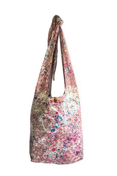 Earth Divas – bolsa tiracolo - Mulher por atacado – Mala Traseira Boho Algodão gotejada com Padrão Floral1