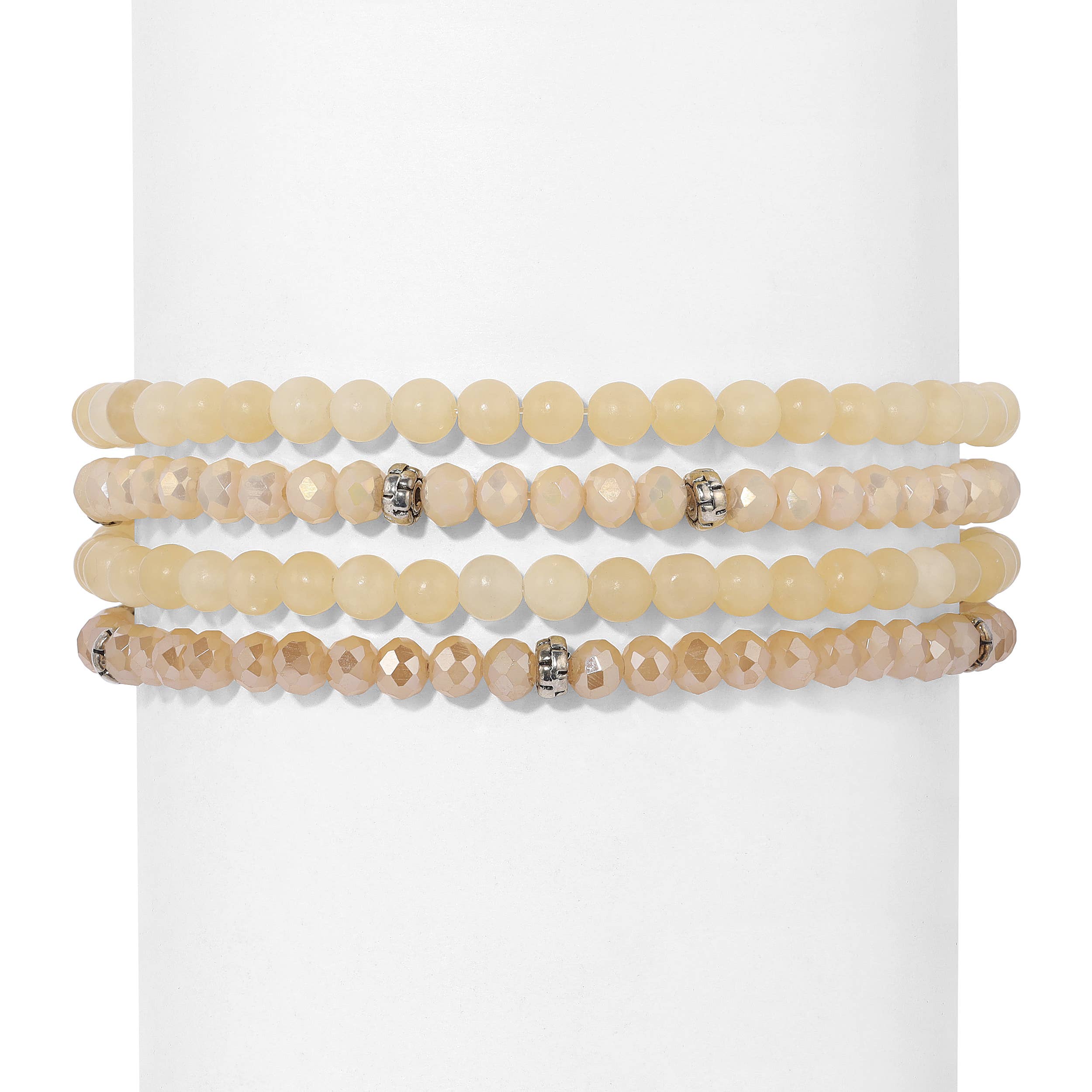 My Fun Colors - Wholesale Beaded Bracelet - Gemstone + Crystal Bead Stretch Bracelets, Set4 | 24 Styles!20