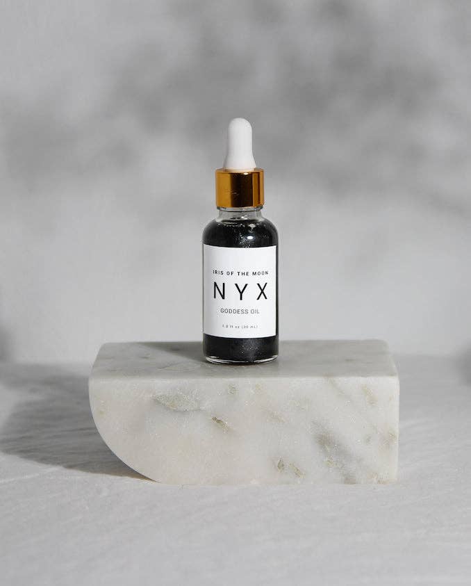 Luxury Scented Body Oils by Iris of the Moon – Óleo para banho/corpo por atacado – Óleo Corporal Perfumado Nyx1