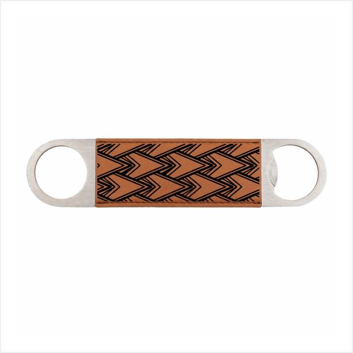 Art Deco Engraved Leatherette Speed Opener // Chevron for wholesale by Jus Sayin'