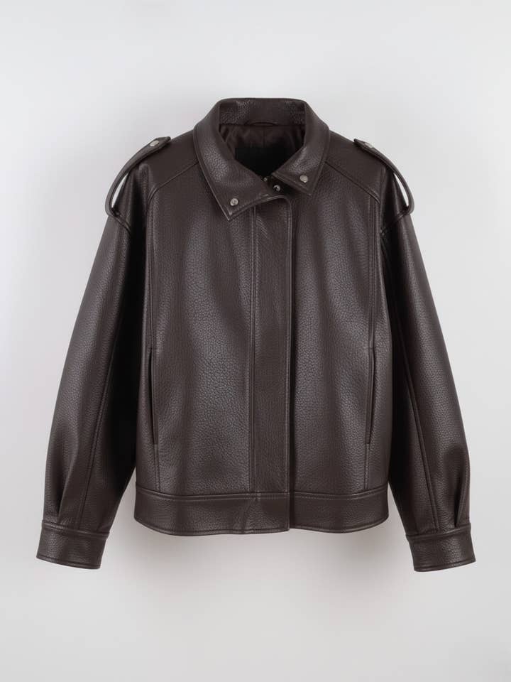 FAUX LEATHER BIKER JACKET for wholesale by KZELL PARIS