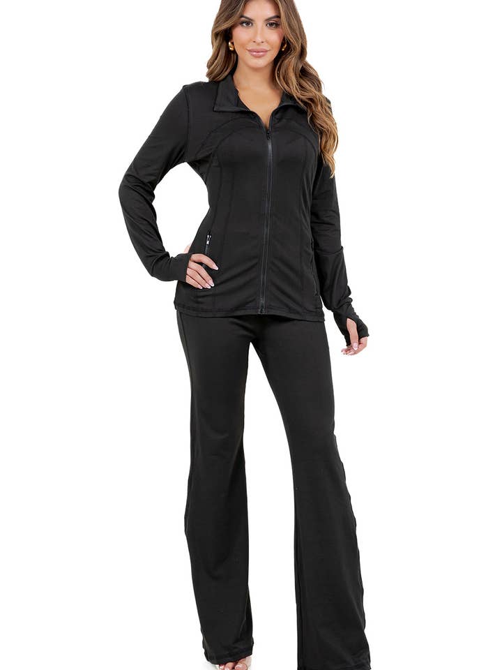 Black WOMEN FASHION TWO PIECE TRACKSUITS for wholesale on Faire6