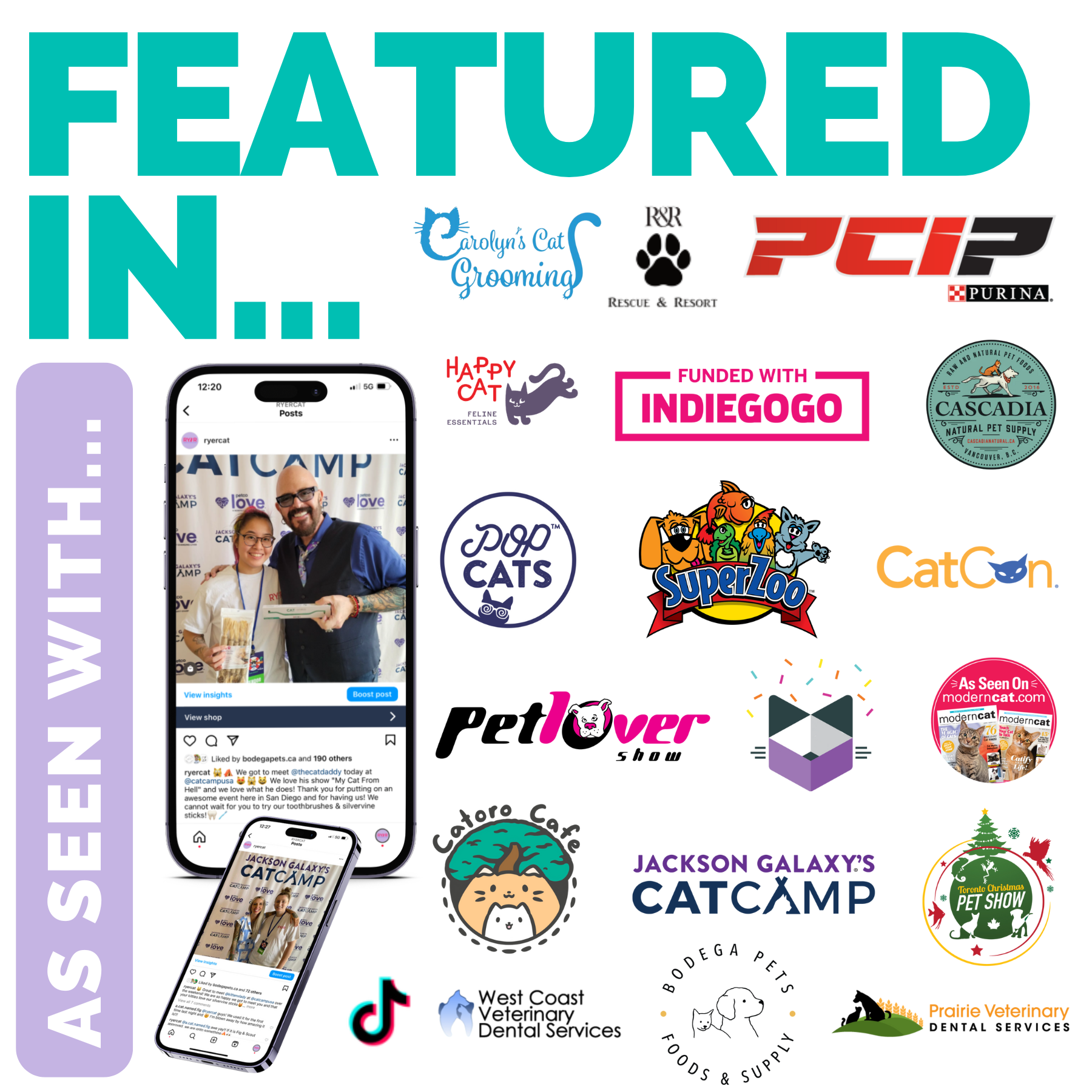 RYERCAT - Wholesale Pet Brush - Cat/Dog - Pack of 2 Cat Toothbrush Micro Head & Dual Sided12