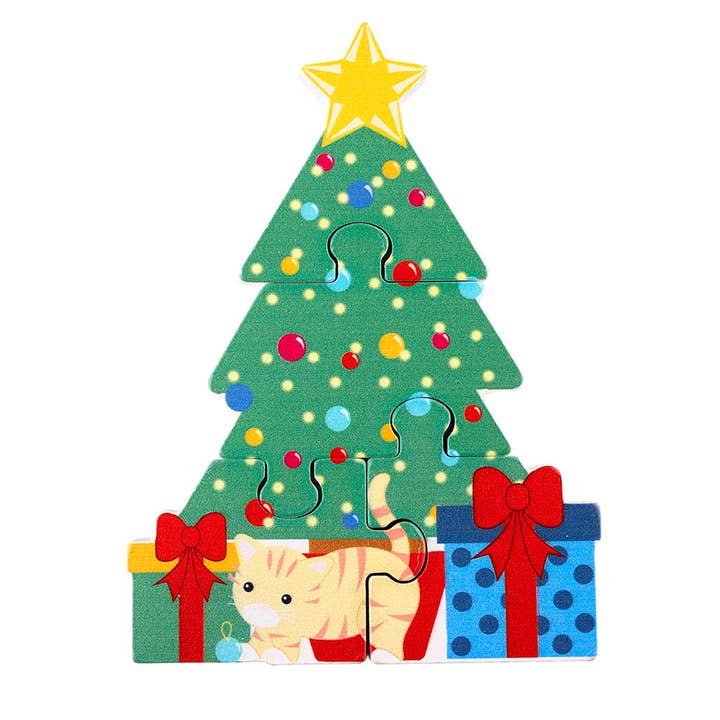 Orange Tree Toys - Wholesale Puzzel - Kinderen - Kerstboom Houten Puzzel