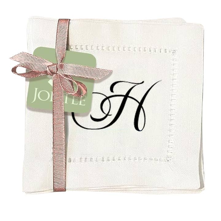 Jolitee - Wholesale Dinner & Cloth Napkin - Hemstitch Napkins - Monogram Script14