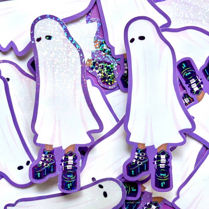 Ghost in Demonias Sparkle Sticker for wholesale by Hollandaize Art