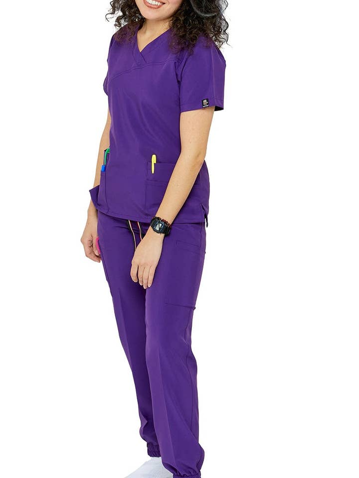 Dress A Med – wholesale Healthcare uniform – Women's – Women's 4-Way Extreme Stretch Jogger Scrubs - Style ST100-JR7