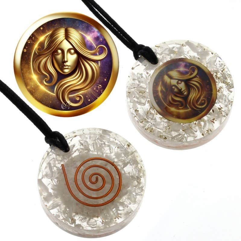 UniArt – Großhandel Spiritueller Stein/Kristall – Orgonit-Anhänger mit Sternzeichenfigur5