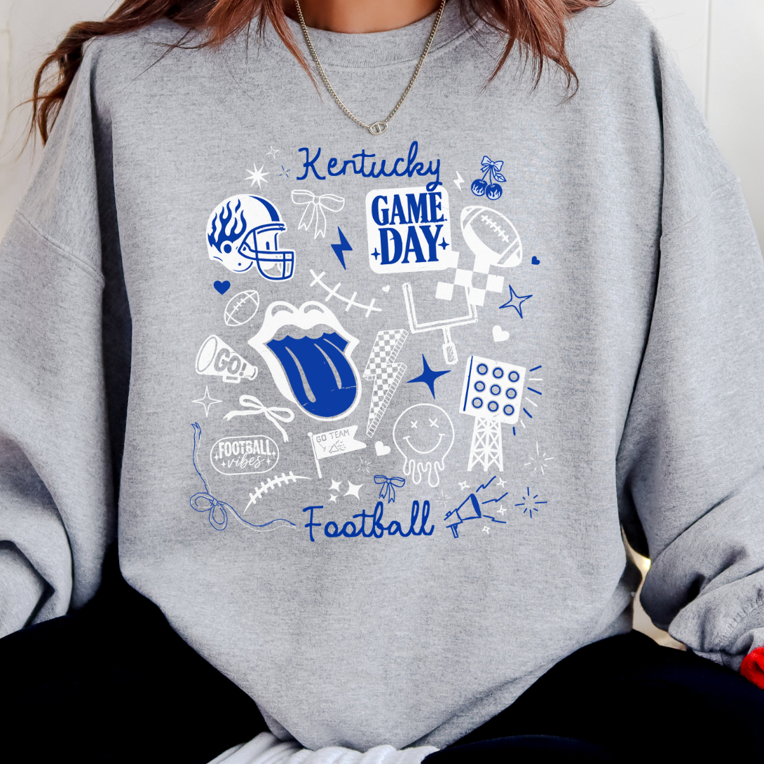 Kiki's Boutique - Wholesale Graphic Sweatshirt - Women's - UK Kentucky Doodle Tee or Sweatshirt0