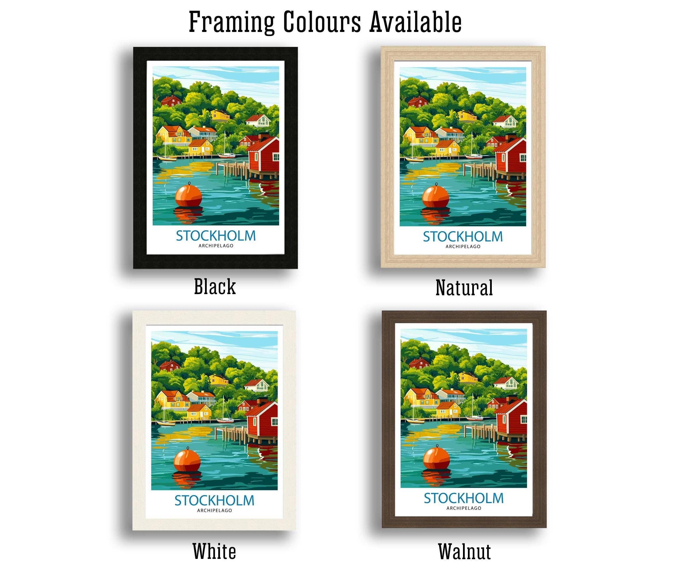 InkNPrintz – wholesale Art print – Stockholm Archipelago Travel Poster Sweden Archipelago Art Stockholm Poster Scenic Archipelago Decor Swedish Nature Art2