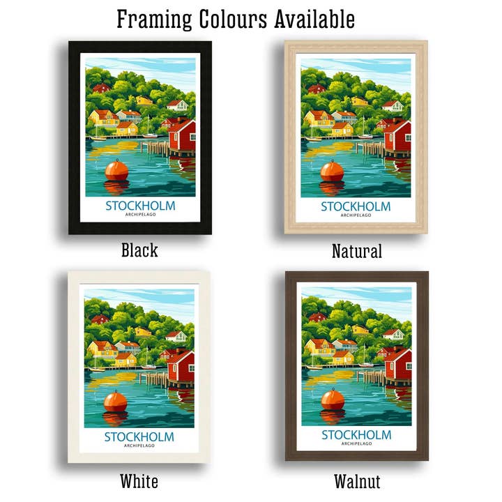 InkNPrintz – wholesale Art print – Stockholm Archipelago Travel Poster Sweden Archipelago Art Stockholm Poster Scenic Archipelago Decor Swedish Nature Art2