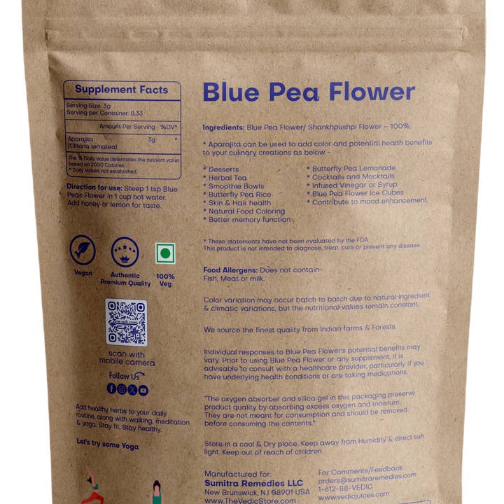 Vedic Juices - Wholesale Protein/Superfood Powder -
Vedic Herbs Blue Pea flower1