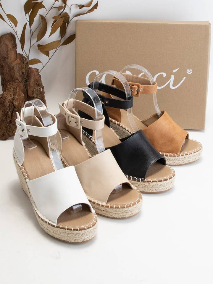 ESPADRILLE À TALON COMPENSÉ pour la vente par CCOCCI