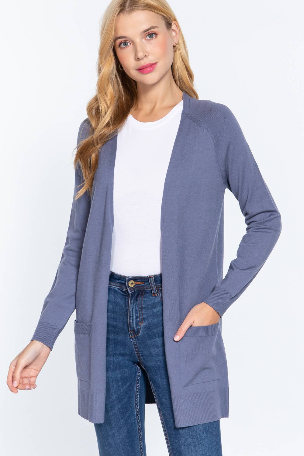 42POPS - Wholesale Cardigan - Women's - ",...SI-21342 RAGLAN SLV OPEN SWEATER CARDIGAN8