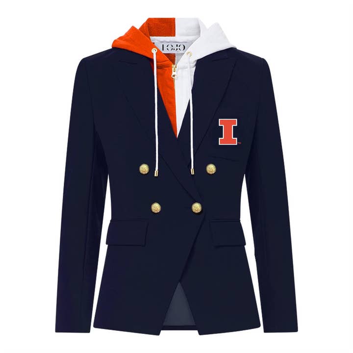 Illinois Fighting Illini hætteblazer jakke for engroshandel hos Lojo Collegiate Apparel