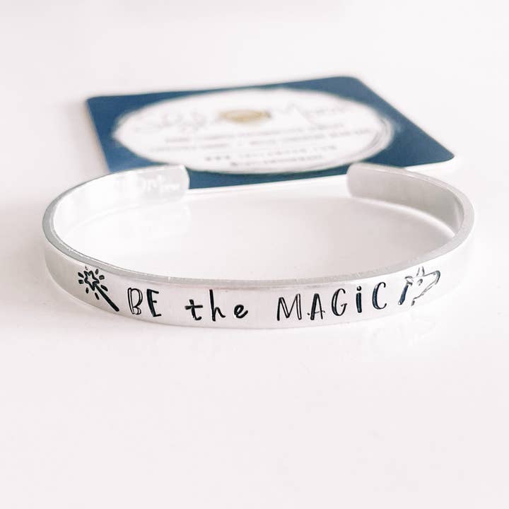 be the magic Hand Stamped Cuff Bracelet for wholesale by Shyla Moon