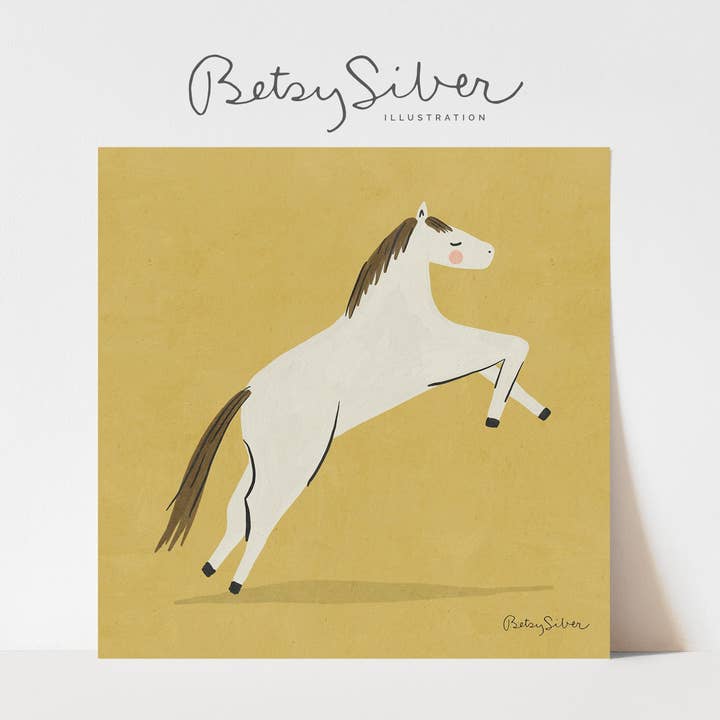 Impression d'art de cheval pour la vente par Betsy Siber, Illustration