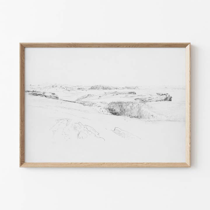Impression d'art vintage - Paysage de plage - « Le long de la côte » n° 2 pour la vente par AMY WARR ART