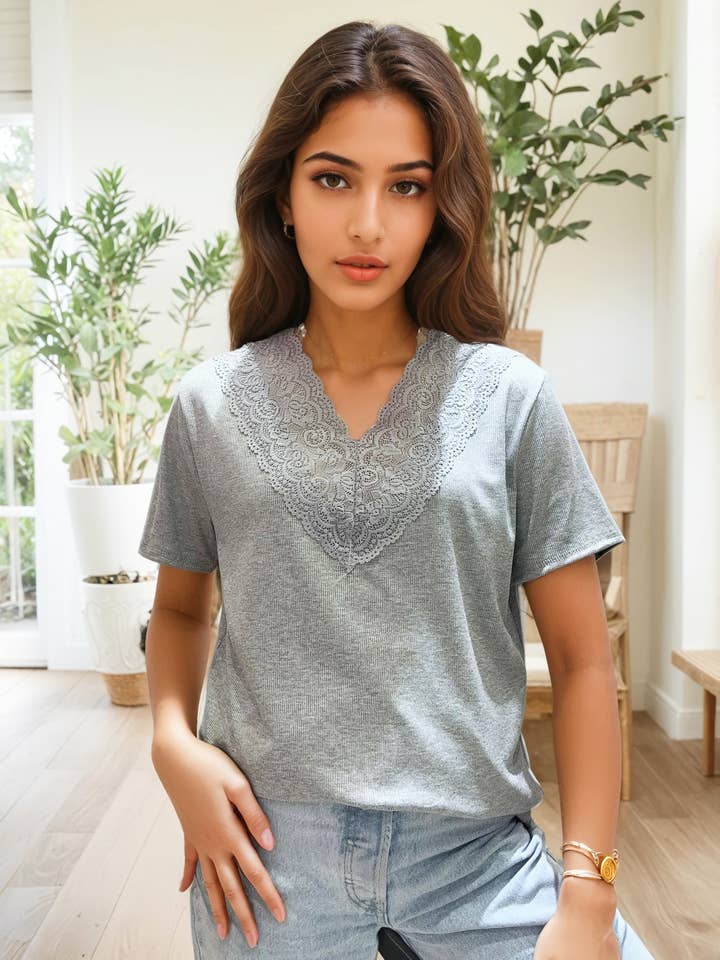 ZAFA PARIS - Wholesale Blouse - Women's - 80F01H47-T-shirt designed in extra stretch viscose8